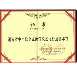 湖南省中小微企業(yè)經(jīng)濟(jì)發(fā)展運行檢測單位